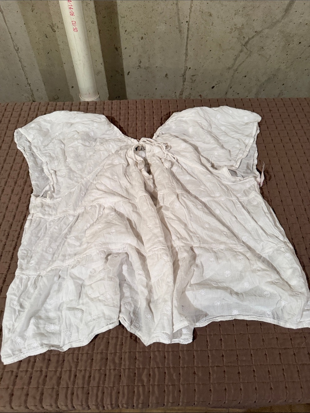 Lightweight White Embroidered Women's Top